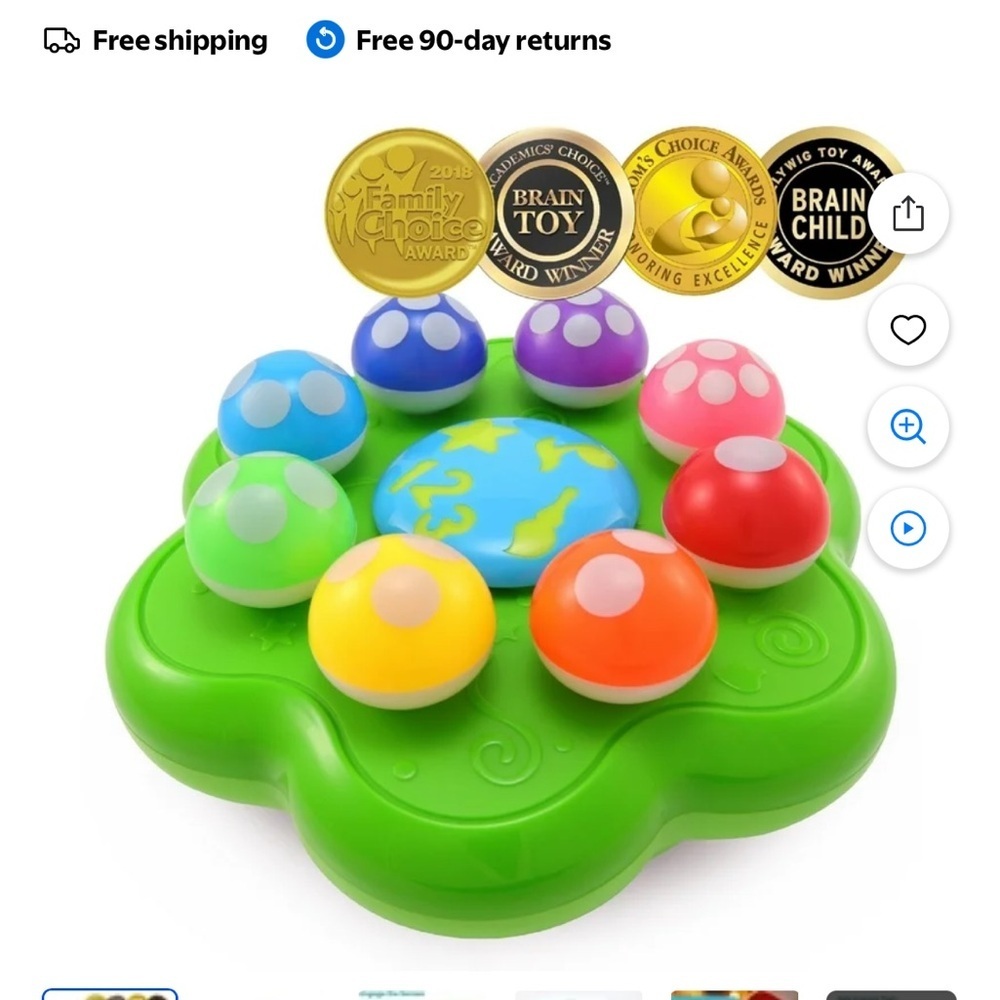 BEST LEARNING Mushroom Garden Interactive Musical Toy Toddlers 1-3 Years